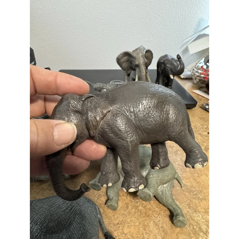 Rubber Elephant Toy Lot Of 7
